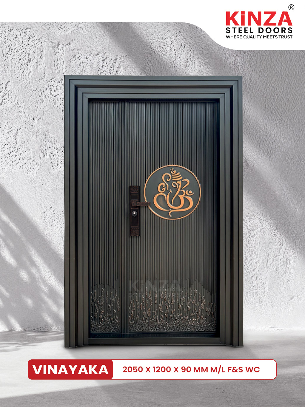 Siddhi Galvalume Steel Entrance Door - Siddhi VINAYAKA Sacred Mother-Son Door