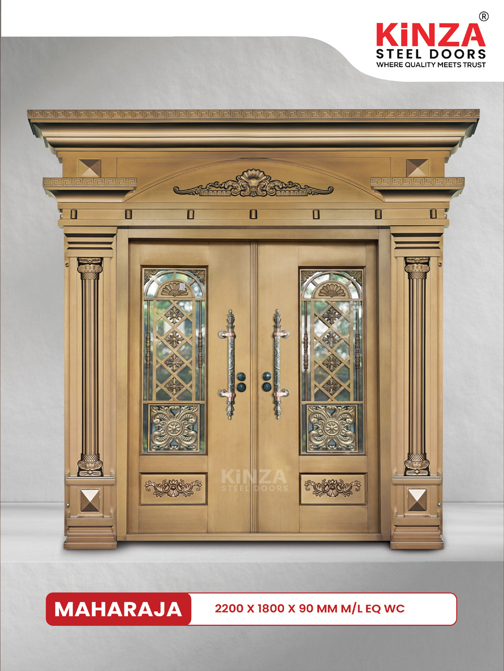 Siddhi Galvalume Steel Entrance Door - Siddhi MAHARAJA Royal Villa Door