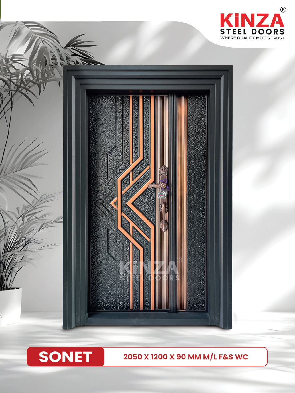 Siddhi Galvalume Steel Entrance Door - Siddhi SONET Mother-Son Door