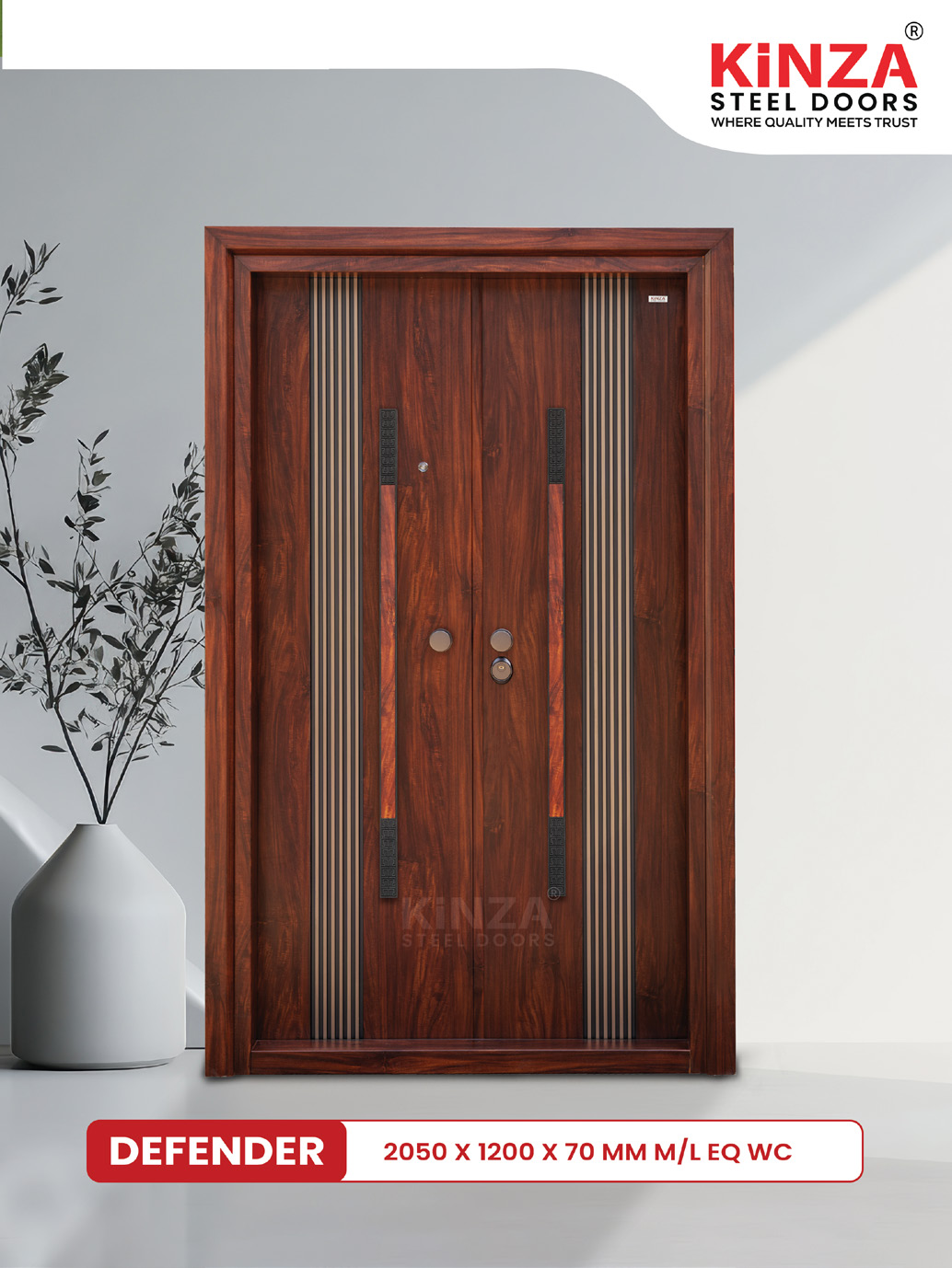Siddhi Galvalume Steel Entrance Door - Siddhi DEFENDER Security Steel Door