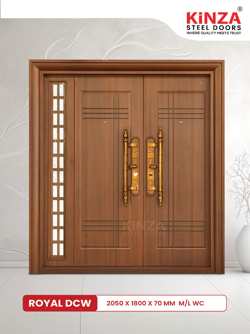 Siddhi Galvalume Steel Entrance Door - Siddhi ROYAL DCW Grand Entrance Door