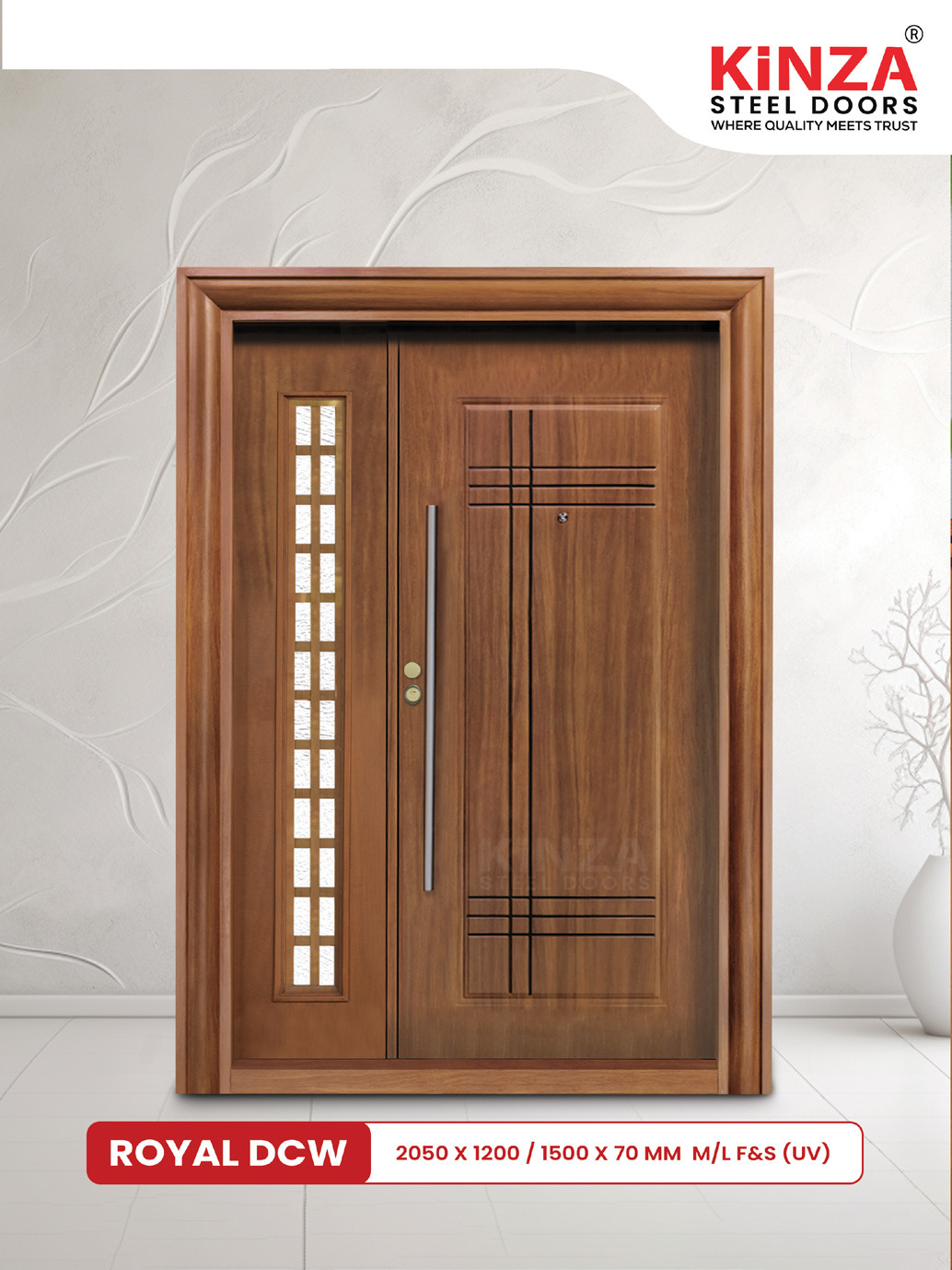 Siddhi Galvalume Steel Entrance Door - Siddhi ROYAL DCW Mother-Son Door