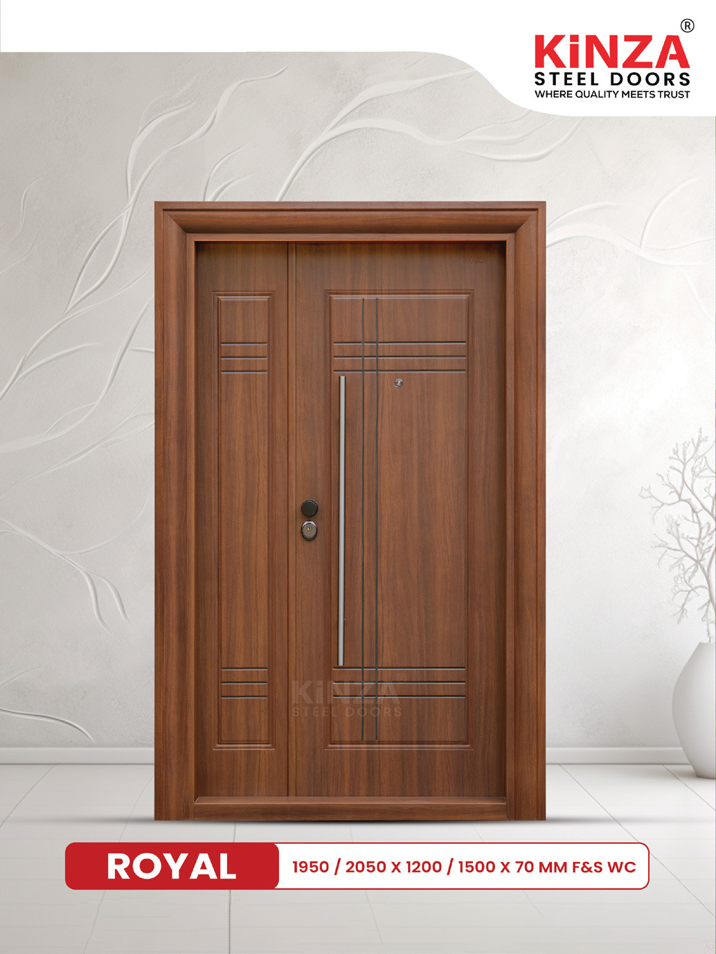 Siddhi Galvalume Steel Entrance Door - Siddhi ROYAL Double Steel Door