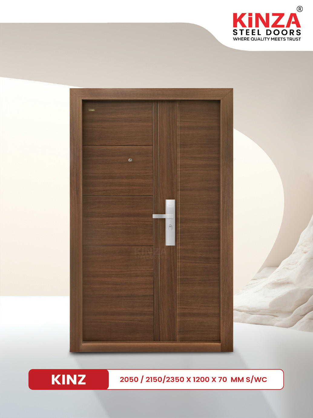 Siddhi Galvalume Steel Entrance Door - Siddhi KINZ Mother-Son Door