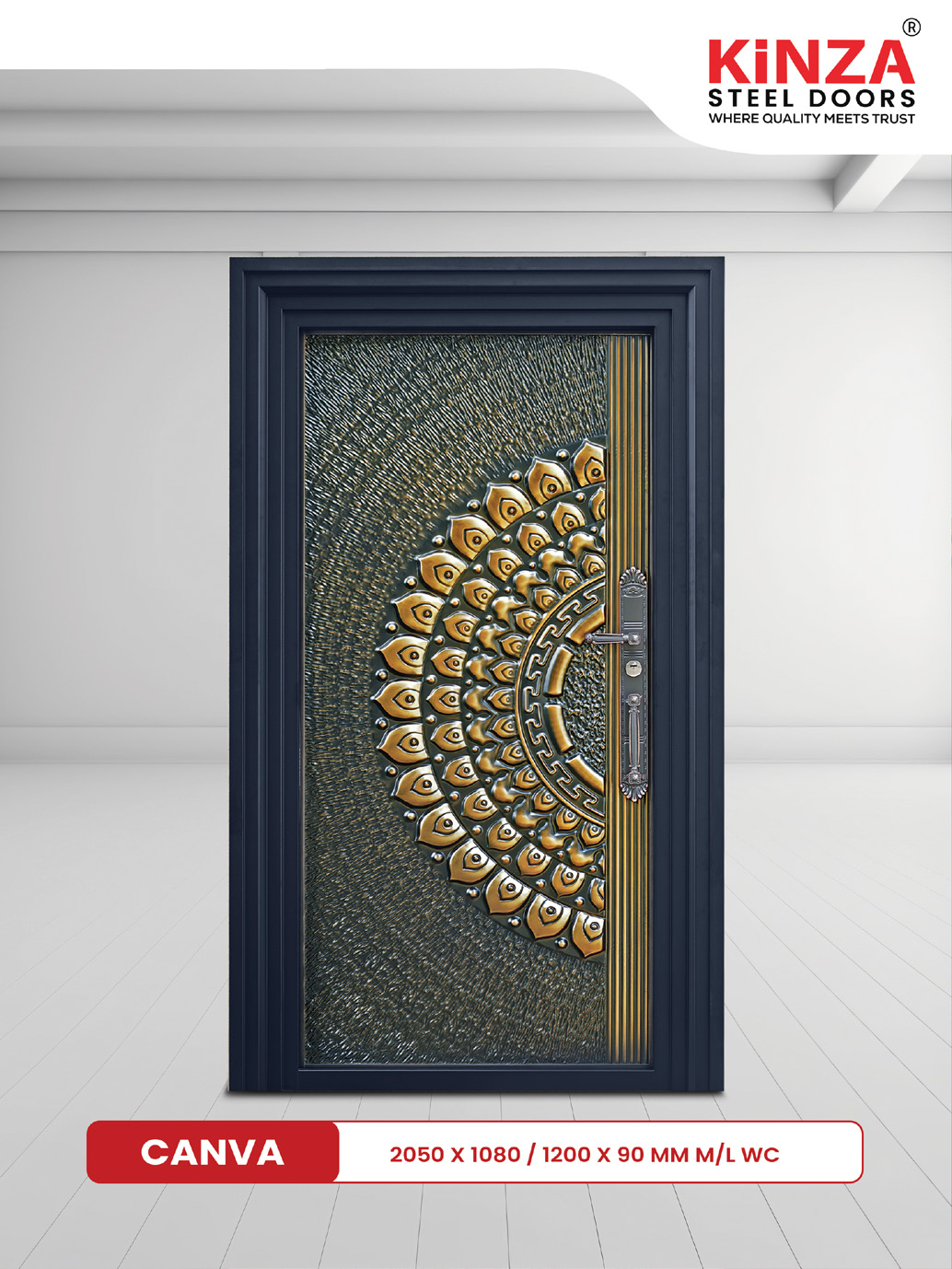 Siddhi Galvalume Steel Entrance Door - Siddhi CANVA Single Steel Door
