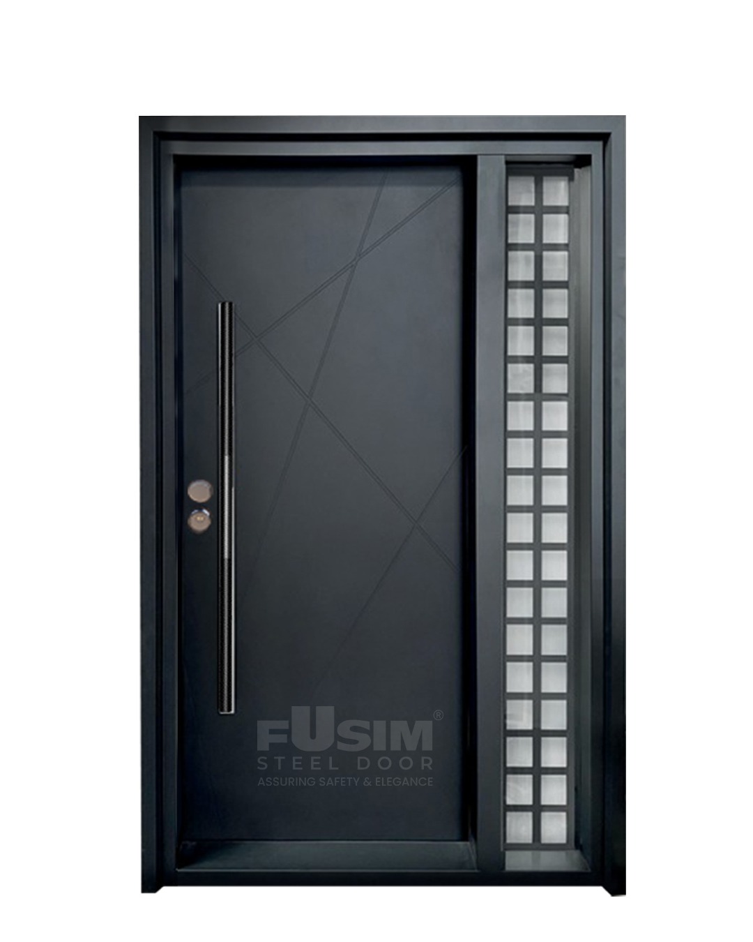 Siddhi Galvalume Steel Entrance Door - Siddhi Oscar 180 Security Steel Model #74