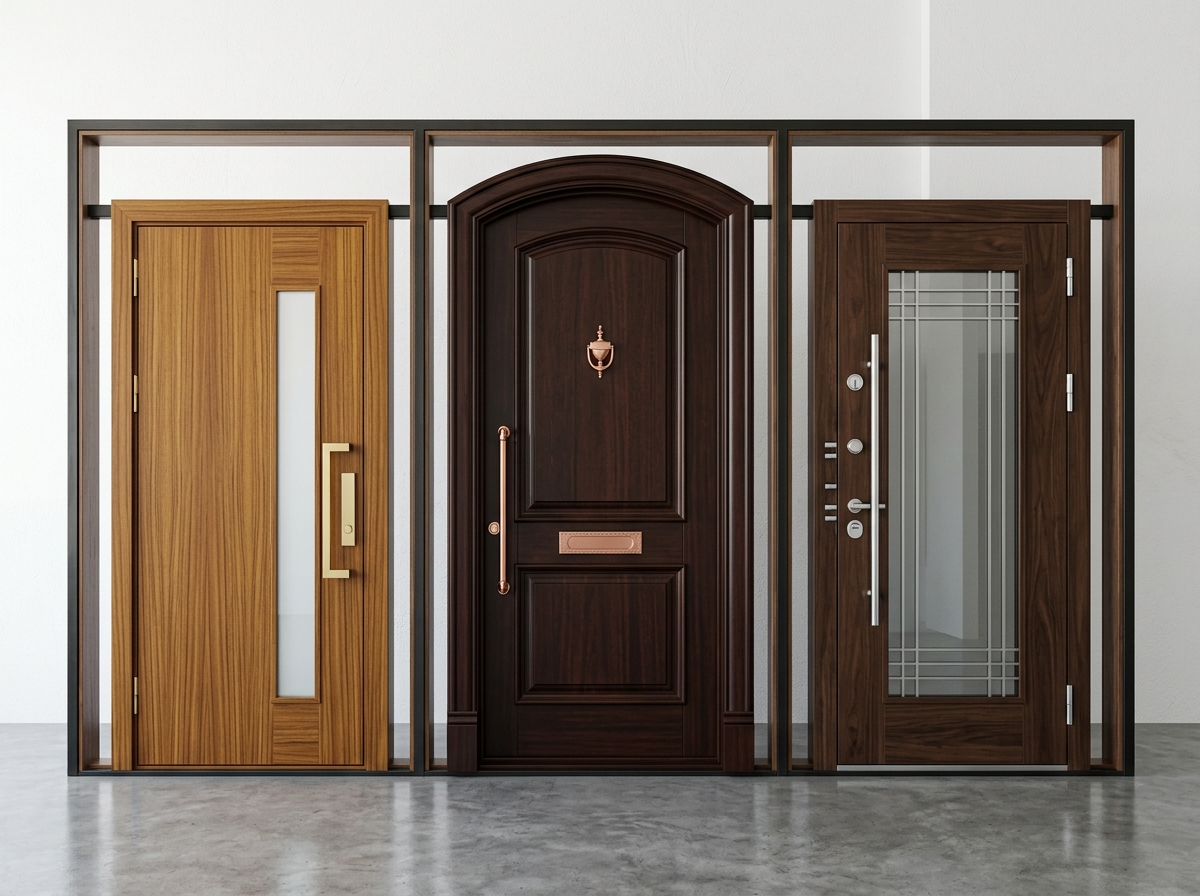 Siddhi Galvalume Steel Entrance Door - Siddhi CRYSTA Modern Geometric Door